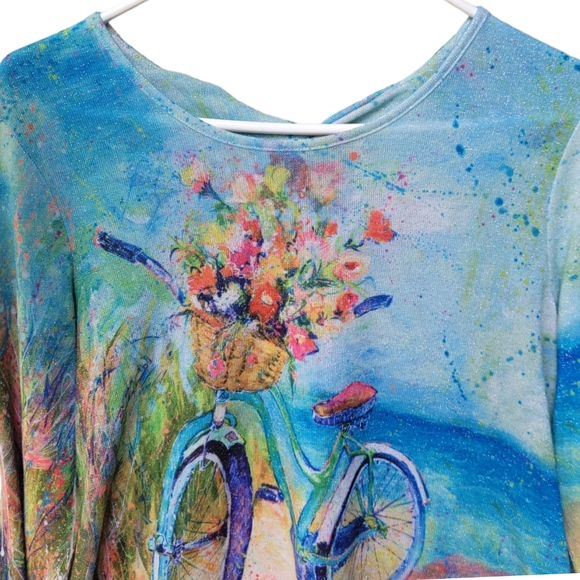 Leoma Lovegrove Bicycle Back Keyhole Twist Top Size PM - Picture 3 of 14